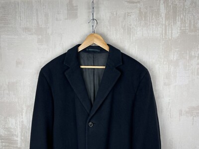 Vintage Hugo Boss 90% Wool / 10 % Cashmere Coat Jacket Men's Size