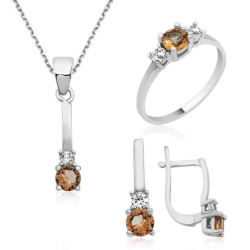 Zultanit Stein & 925 Silber Schmuck Halskette, Anhänger, Ring, Ohrringe und Set - Bild 1 von 1