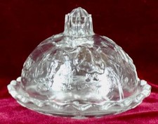 Nursery Rhymes Toy Butter Dish Novelty US Glass Co EAPG Childs Antique As Is 2