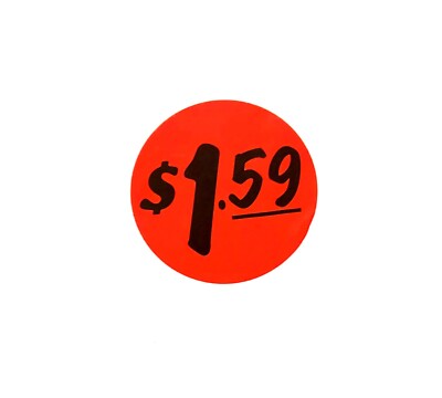 $1.59 Discount Pricing Labels Price Point Sale Adhesive Sticker Label ...