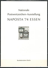 1 black print West Germany No. 825 Universal Postal Union Naposta 74 Essen # 1290