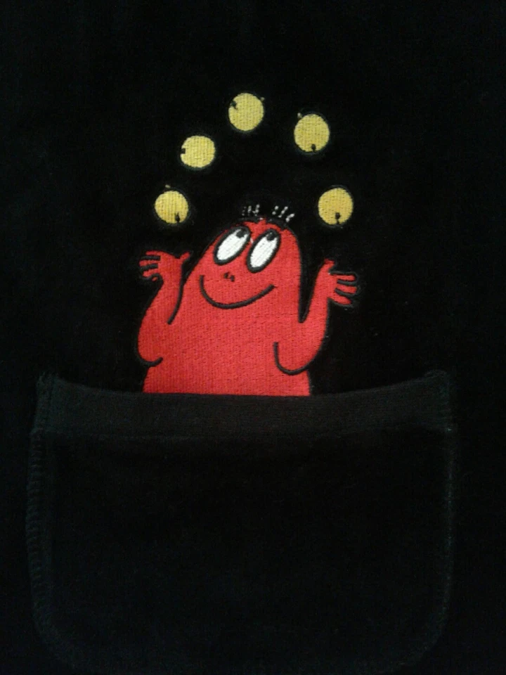 Vestido túnica terciopelo negro Ahlens Barbapapa bebé niña talla 9-12 meses Foto 2 de 4