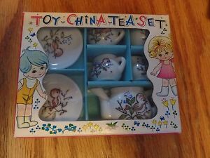 1970's Toy China Tea Set - Made in Japan 7-piece set, No. 102-504 Bird pattern | eBay