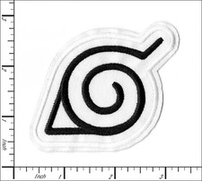 30 Pcs Embroidered Iron on patches Naruto Hidden Leaf 80x70mm AP024pM5