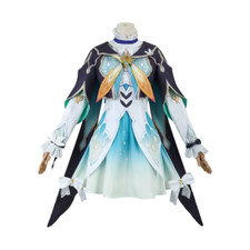 Honkai: Star Rail Firefly Cosplay Green Dress W/Headwear Glove Tights Fullset