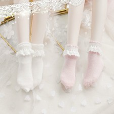 1/6 1/4 1/3 BJD Stockings Doll Socks Lace Trim Multi-colors Above/Below Knee