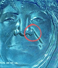 Variety Error 2023 P Edith Kanakaole Quarter Large Die Chip On Rev. On Her Nose 