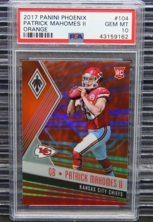 PATRICK MAHOMES II🔥PSA 10💎GEM MINT ROOKIE /99 ORANGE PRIZM 2017 PANINI PHOENIX