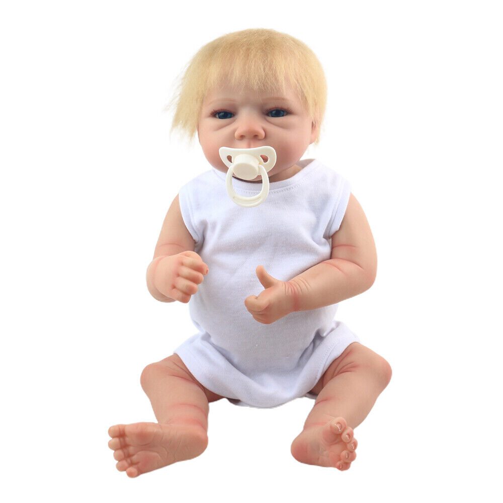 Realistic Baby Dolls 18 inch Full Body Vinyl Soft Silicone Newborn Doll Boy Gift