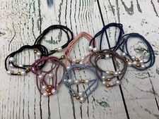 Hair Elastics Beaded Elastic Hair Bands Ponytail Holders Girls Hair 6pc