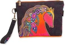 Sun 'N' Sand Laurel Burch Blaze Horse Wristlet Multicolor Floral, 9 x 2 x 6.5"