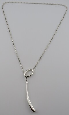 RLM Studio Sterlingsilber Modernist Lariat 21'' Halskette - 22,72 Gramm Artikel #S892