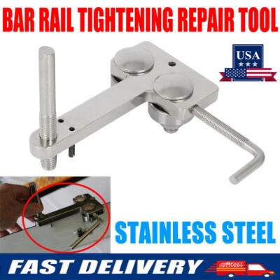 MOTIVEMYSTIQUE Stainless Steel - Chainsaw Bar Rail Closer Rail Tightening Repair Tool Gauge Bar