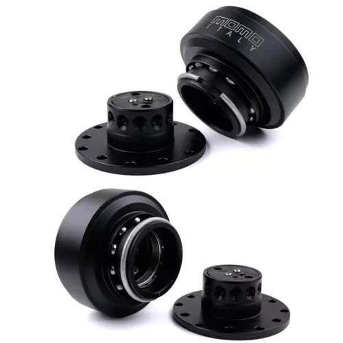 Racing Black Steering Wheel Quick Release Hub Adapter Snap Boss Kit 6+4 PCD 70MM - Picture 5 of 8