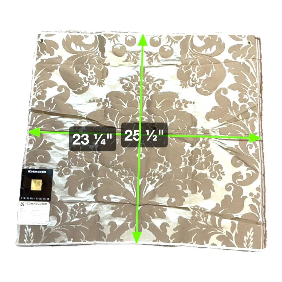 SCHUMACHER Fabric Sample Fawn Centennial Damask 75% Cotton 25% Silk 23” X 25” - Image 3 of 4