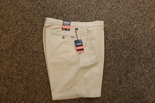 New Chaps Men's Flat Front Stretch 9" Shorts with Comfort Waistband - 36 - Khaki