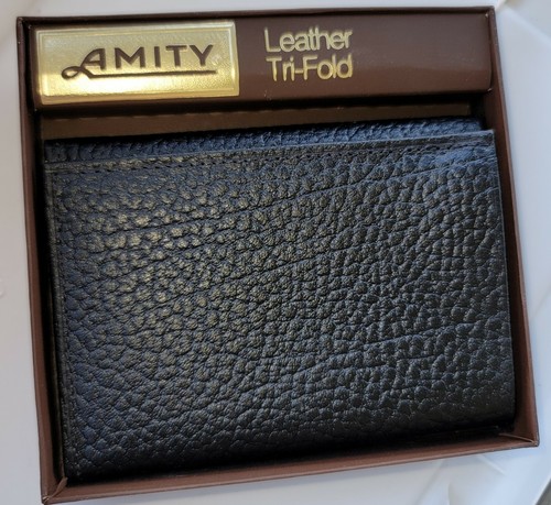 amity cowhide split wallet