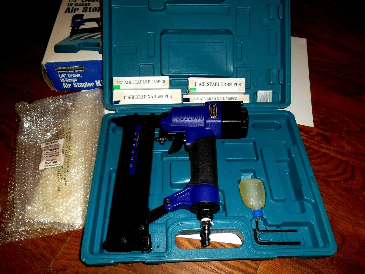Central Pneumatic Contractor Series Air Stapler 1 4