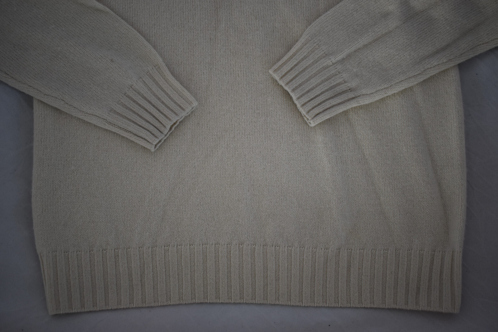 Thom Sweeney Cream Knit 100percent Cashmere Sweatshirt Pullover Jumper Men Medium M 50 image 7