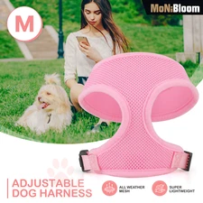 Pink Soft Dog Pet Puppy Harness Escape Proof Adjustable Breathable Air Mesh Vest