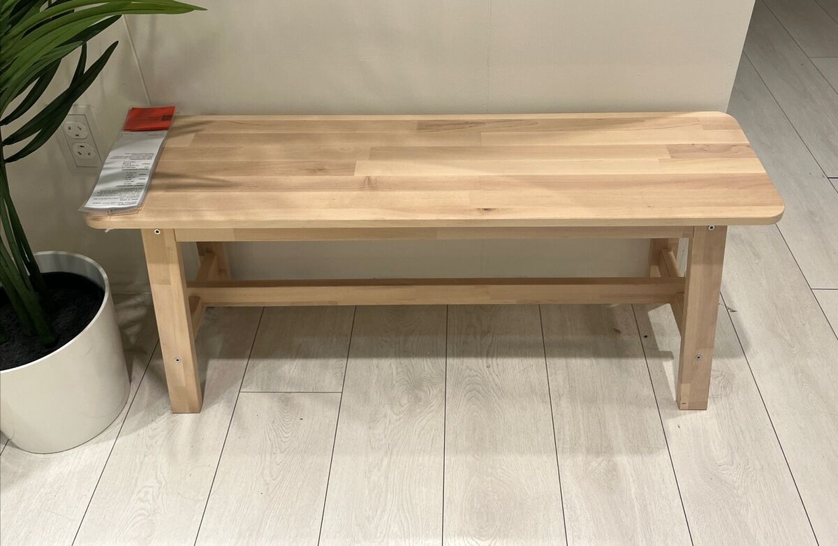 Brand New IKEA NORRAKER Outdoor Bench in Birch 103 cm (40 1/2 Brand New IKEA NORRAKER Outdoor Bench in Birch 103 cm (40 1/2