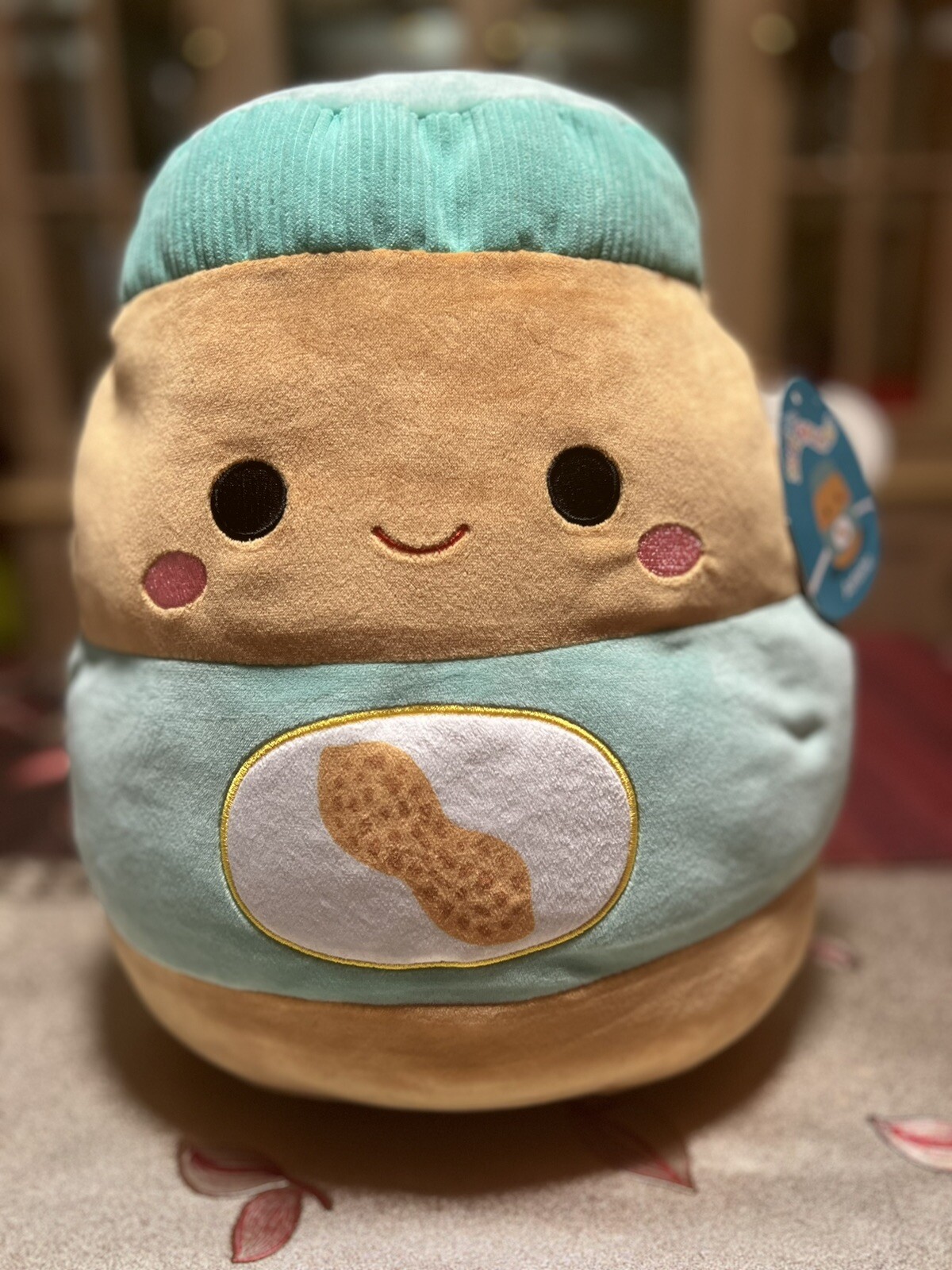 Original Squishmallow Antoine 14” Jar of Peanut Butter,Squish Date 12-1 ...