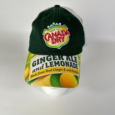 Canada Dry Hat Cap Soda Ginger Ale Lemonade Promo Mesh 3D Puff Print Snap NEW