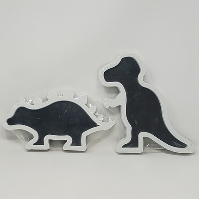 2 Dinosaur Mirrors Kid's Decor Stand Up Stregosaurus & T-Rex 9  BRAND NEW