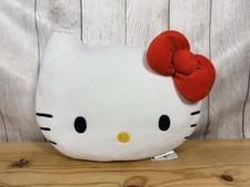 Hello Kitty white plush cushion pillow with red bow