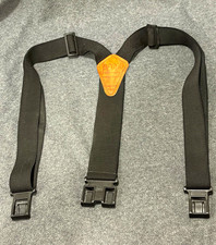 Perry 2β Wide Black Y-Back Clip-On Suspenders Adjustable One Size Made in USA