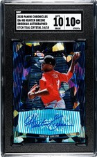 2020 Panini Chronicles Obsidian Hunter Greene TEAL CRYSTAL /18 SGC 10 w/10 AUTO