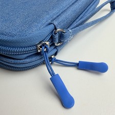 Blue Travel Electronics Organizer Case Double Layer Cable Charger Storage