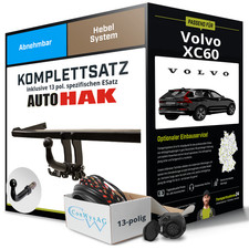 Für VOLVO XC60 II Typ 246 Anhängerkupplung abnehmbar +eSatz 13pol 03.2017- AHK