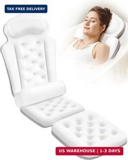 Full Body Bath Pillow for Tub, Thick Bathtub Cushion Mat with Neck, Back Lumba