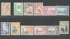 1952-54 Gold Coast, Stanley Gibbons No. 153-64, Elizabeth II, MNH**