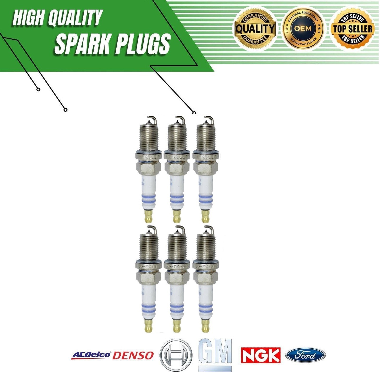 Genuine 6x Bosch Spark Plugs Fit 94-08 Mercedes-Benz E320 Chrysler Crossfire 3.2