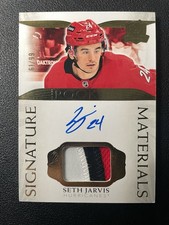 21-22 The Cup Hockey Signature Materials Patch Auto Rookie Seth Jarvis #/99