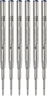 Monteverde Fine Gel Ballpoint Refill For Montblanc Gel Ballpoint Pens, 6/Pack, B