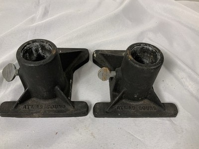 Pair of Atlas Sound PP 2765 2x Pole Mount Stands Brackets - Black 5.5 x 5 x 3.5''