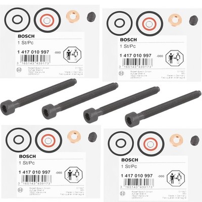 4x BOSCH PUMPE-DÜSE-DICHTSATZ TDI + JUSTIERSCHRAUBEN M6 passend für VW AUDI VAG