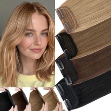 Clip In Real Remy Human Hair Piece Fluffy Patch Extensions Hair Pad Mini Topper