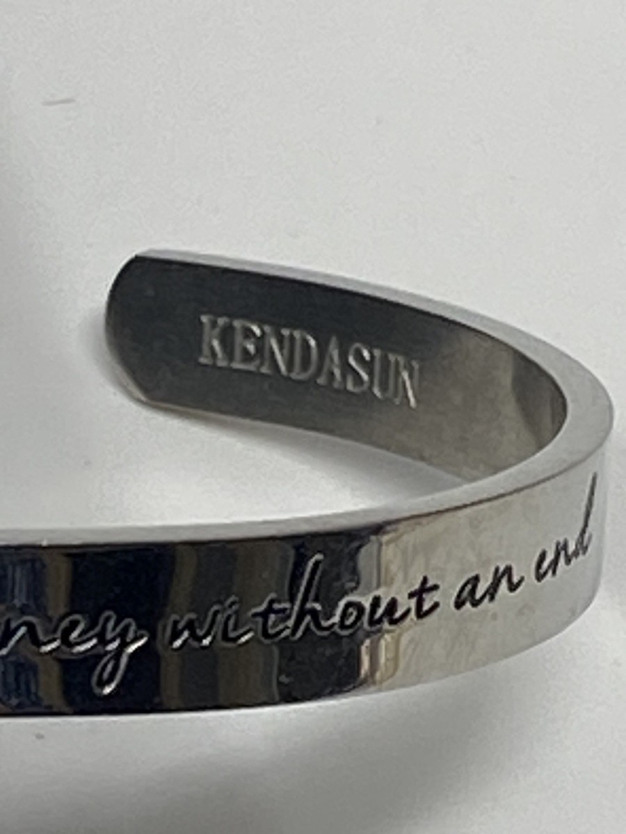 SERENITY PRAYER FRIENDSHIP 2 Bracelets Inscribed Stainless Steel Unisex Cuff View 3