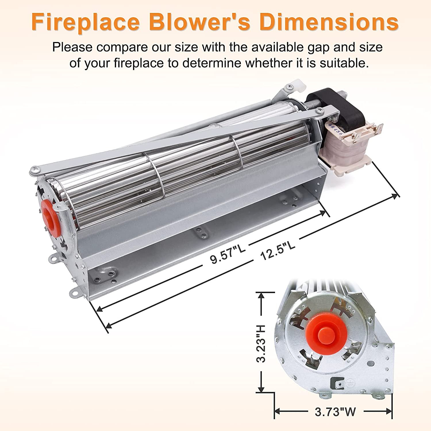 Replacement Fireplace Blower Fan Kit for Regency Gas Stove, Insert, Fireplace, 9