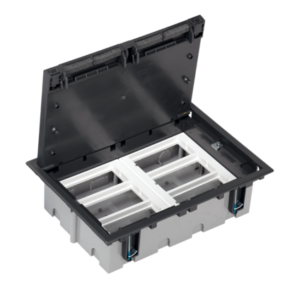 GREY GRAPHITE FLOOR BOX 24M 93MM + 2X CONNECT SF610/14