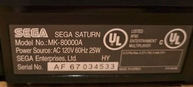 PARTS OR REPAIR Sega Saturn MK-80000A Black Console With Controller And Cords