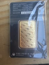 The Perth Mint 1 oz Gold Bar 99.99% pure 1977.00 per troy oz