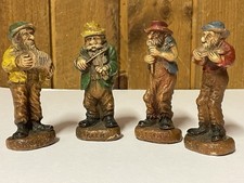 Vintage Syroco Wood Resin Folk Art Figures-Hillbilly Band-Ben-Lem-Clem-Pete 1942
