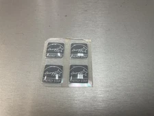 4 pcs Grey Energy Star Badge Logo Sticker w PU Dome, 0.53" x 0.53" x 0.08", New