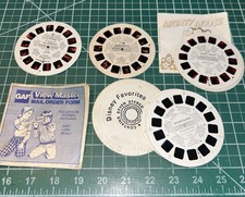 Vintage GAF View-Master Reels Superman, Mighty Mouse, Rescuers, Disneyland