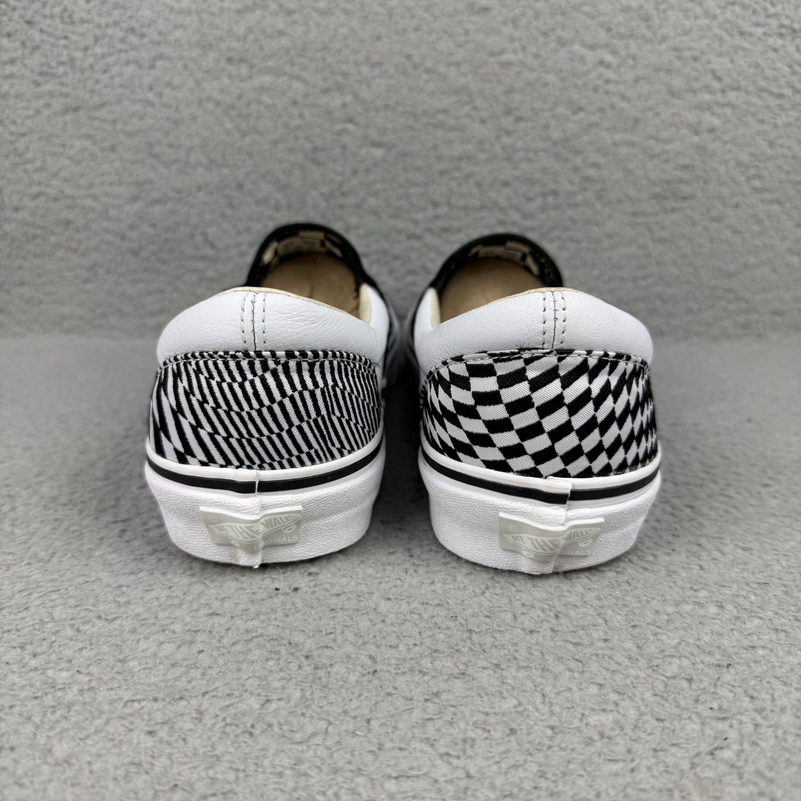 SAOLA Scarpe Vans End Slip On Uomo 10.5 Nero Bianco Vertigo OG Classic LX Sneakers 2018